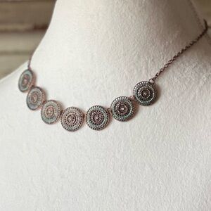 Bronze and Teal Necklace